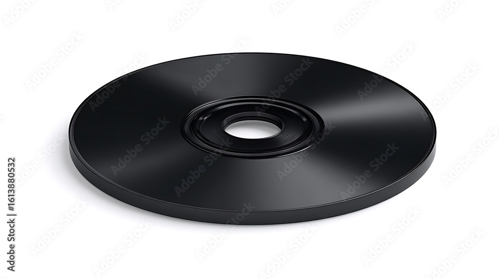 Close up view of a black circular fan blade with a central hub and textured edges Close up view of a black circular fan blade with a central hub and textured edges
