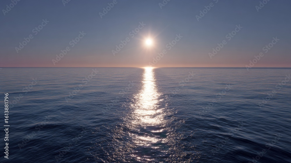 Obraz premium Sunrise over still ocean