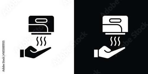 Hand dryer icon. graphic design vector symbols pack