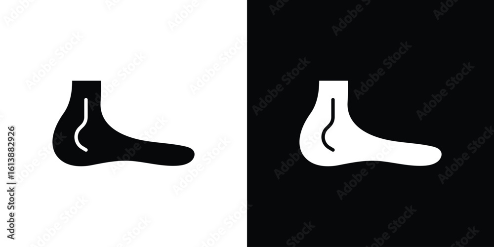 Obraz premium Foot side view icon. graphic design vector symbols pack