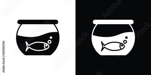 Fish bowl icon. graphic design vector symbols pack