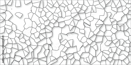 Abstract graphic of a cell structure with various irregular polygonal shapes, showcasing a digital rendering with light and shadow effects
