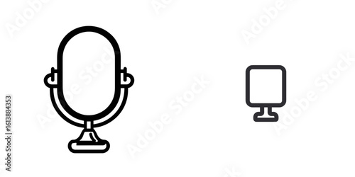 Smart mirror icon illustration with elegant design and interactive features