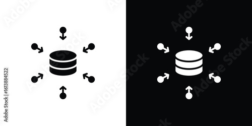 Data aggregation icon. graphic design vector symbols pack
