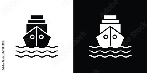 Cargo ship icon. graphic design vector symbols pack