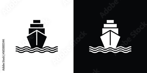 Cargo ship icon. graphic design vector symbols pack
