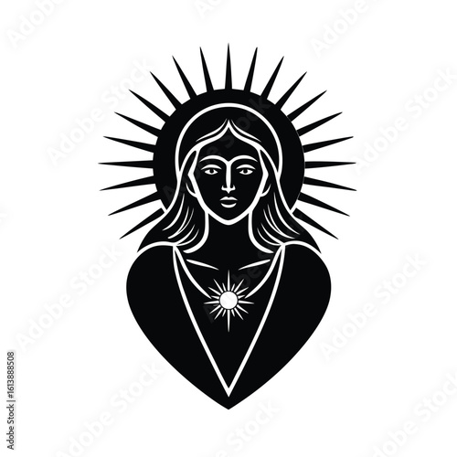 Sacred Heart of Mary with Divine Love