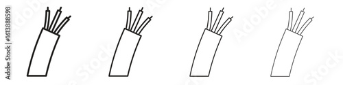Wires icon vector illustration, line design icon. Editable strokes.