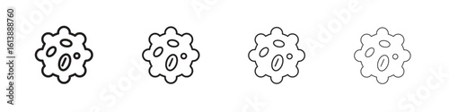 White blood cell icon vector illustration, line design icon. Editable strokes.