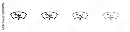 Windscreen icon vector illustration, line design icon. Editable strokes.