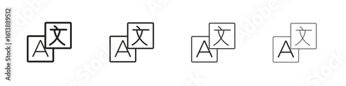 Translator icon vector illustration, line design icon. Editable strokes.