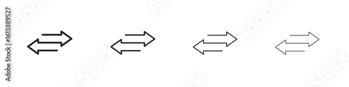Transfer icon vector illustration, line design icon. Editable strokes.