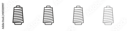 Thread icon vector illustration, line design icon. Editable strokes.