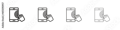 Self service icon vector illustration, line design icon. Editable strokes.