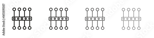 Proxy server icon vector illustration, line design icon. Editable strokes.