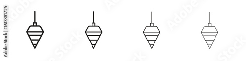 Plumb bob icon vector illustration, line design icon. Editable strokes.