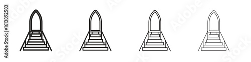 Minbar icon vector illustration, line design icon. Editable strokes.