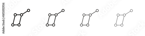 Lyra Constellation icon vector illustration, line design icon. Editable strokes.