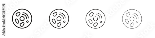 Human cells icon vector illustration, line design icon. Editable strokes.