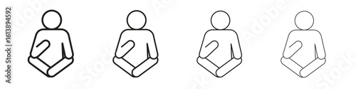 Guru icon vector illustration, line design icon. Editable strokes.