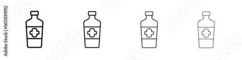 Gin icon vector illustration, line design icon. Editable strokes.