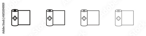 Gauze icon vector illustration, line design icon. Editable strokes.