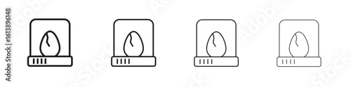 Egg incubator icon vector illustration, line design icon. Editable strokes.