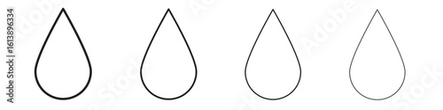 Drop icon vector illustration, line design icon. Editable strokes.