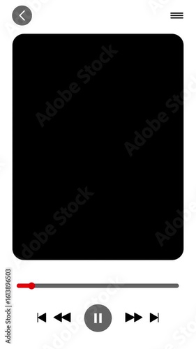 Vertical video player frame animation alpha channel