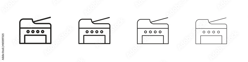 Fototapeta premium Copy Machine icon vector illustration, line design icon. Editable strokes.