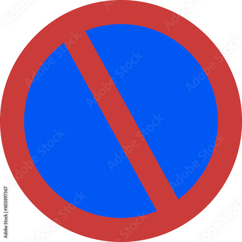 No Parking Sign on the isolated background