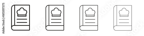 Cookbook icon vector illustration, line design icon. Editable strokes.