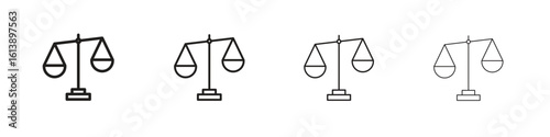 Compare icon vector illustration, line design icon. Editable strokes.