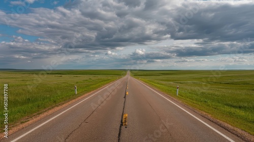 Empty Road Extending to Horizon Collection - Journey and Adventure Concepts