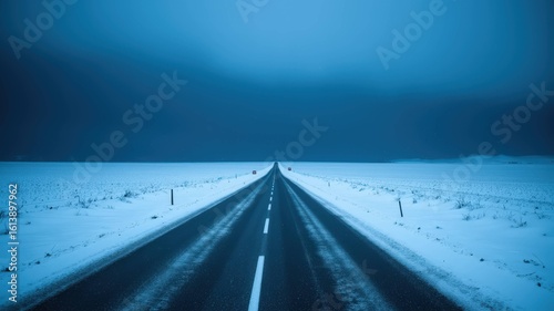 Empty Road Extending to Horizon Collection - Journey and Adventure Concepts