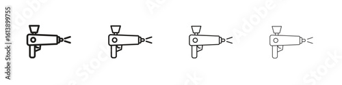 Airbrush icon vector illustration, line design icon. Editable strokes.