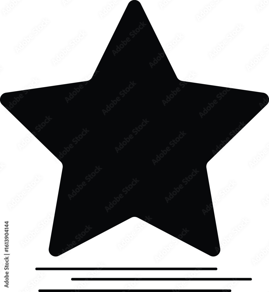 Obraz premium black star icon