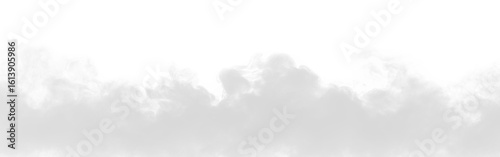 White thick stage smoke fog rising from floor transparent PNG cutout, isolated background
