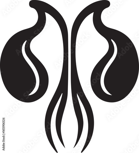 Kidney dialysis icon on white background