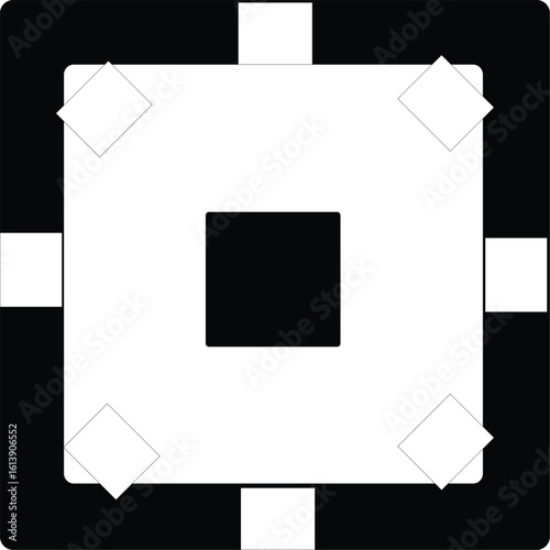 blank photo frame on black