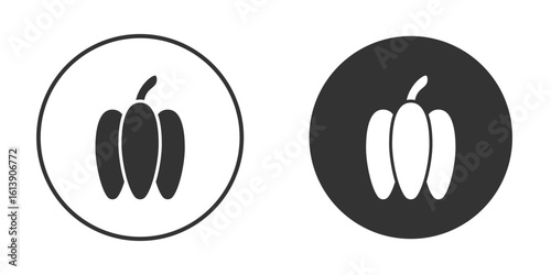 Capsicum icon. sign designs. solid pictogram