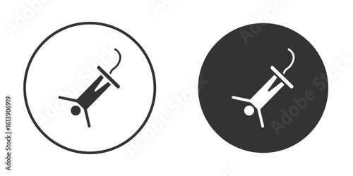 Bungee jumping icon. sign designs. solid pictogram