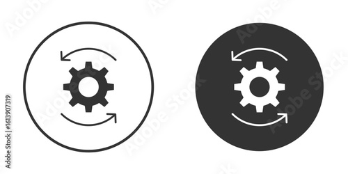 Automation icon. sign designs. solid pictogram