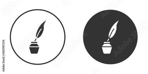 Author signs. sign designs. solid pictogram