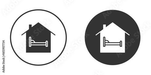 Accommodation icon. sign designs. solid pictogram