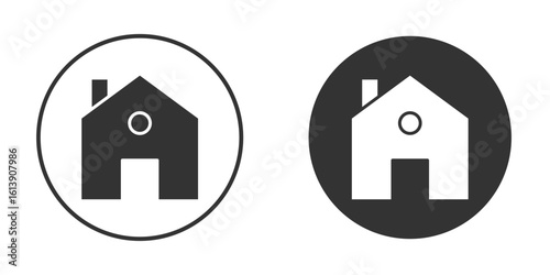 Winter Cabin icon. sign designs. solid pictogram