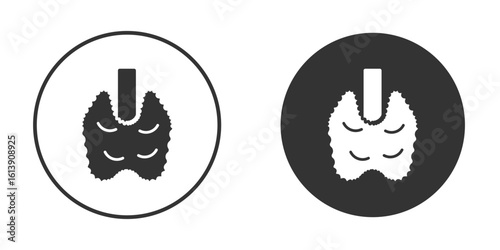 Thyroid gland icon. sign designs. solid pictogram