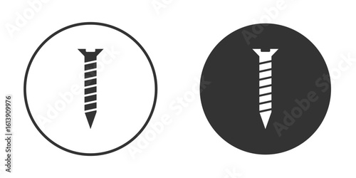 Screw icon. sign designs. solid pictogram