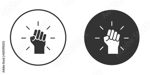 Rebellion icon. sign designs. solid pictogram