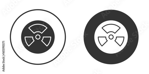Radioactive icon. sign designs. solid pictogram